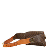 セリーヌ マカダム ウエストバッグ ボディバッグ ブラウン PVC レザー レディース CELINE 【中古】